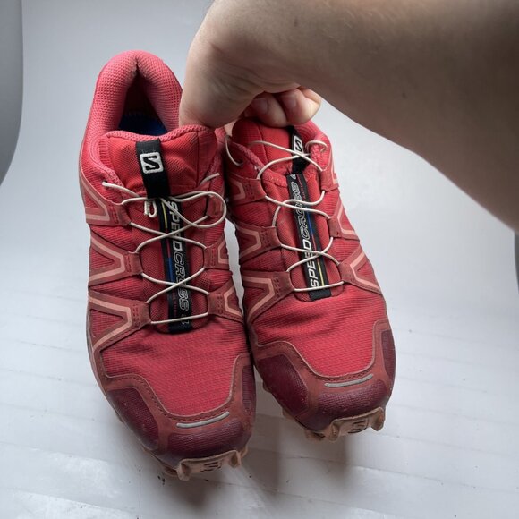 Salomon Speedcross 4 Red/Pink Trail Running Shoe Women US 9 (No Insole, read) - Picture 7 of 16